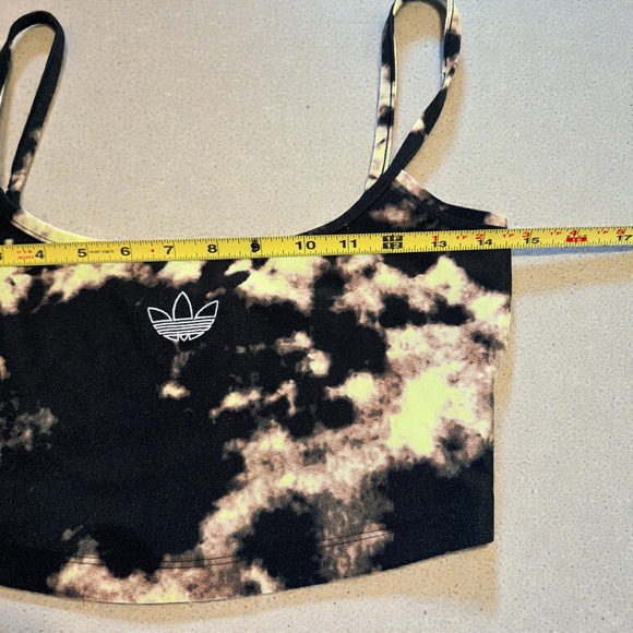 New Small‎ Adidas Tie Dye Cropped Tank Top Spaghetti Straps Grunge Patterned - Picture 3 of 6